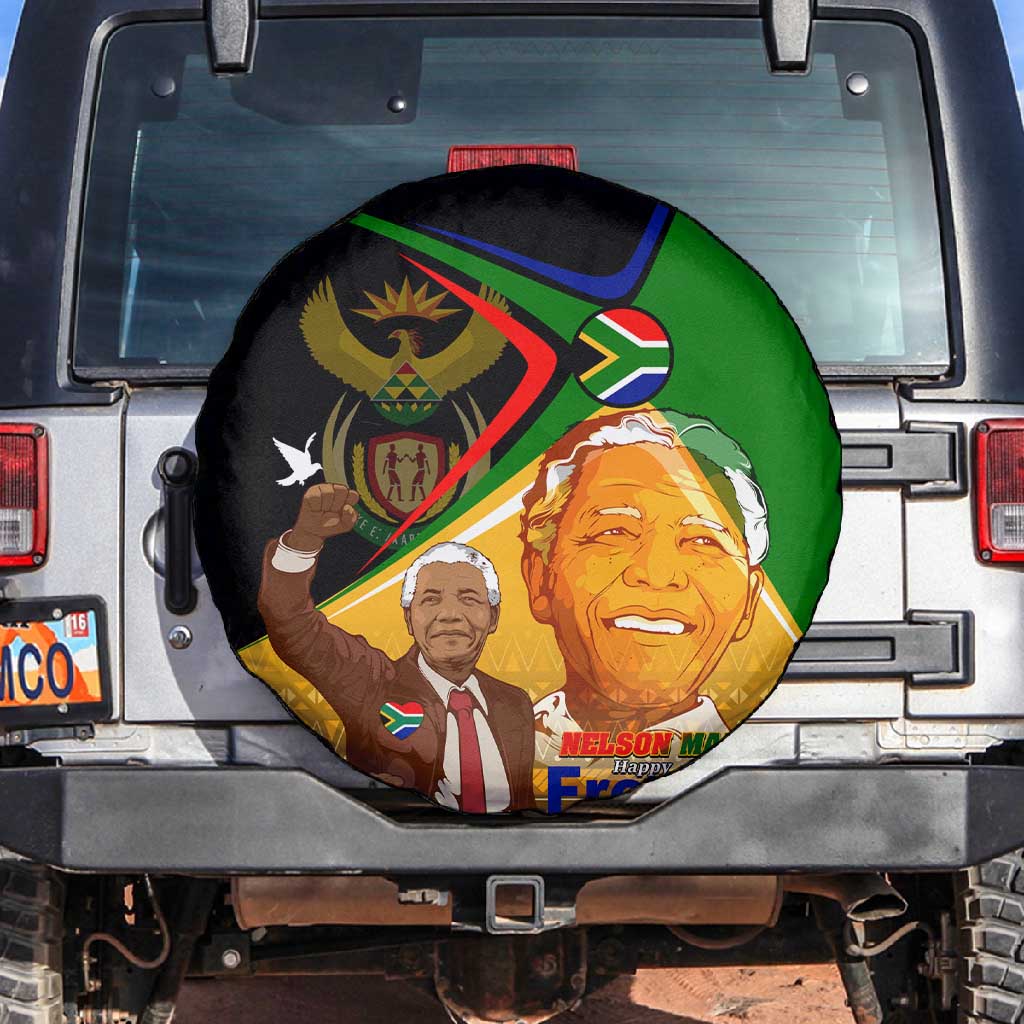 South Africa Heritage Nelson Mandela Spare Tire Cover Happy Freedom Day Victory Art