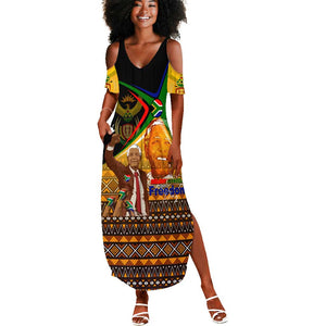 South Africa Heritage Nelson Mandela Summer Maxi Dress Happy Freedom Day Victory Art