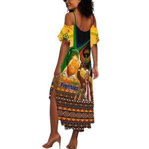 South Africa Heritage Nelson Mandela Summer Maxi Dress Happy Freedom Day Victory Art