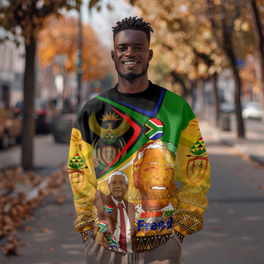 South Africa Heritage Nelson Mandela Sweatshirt Happy Freedom Day Victory Art