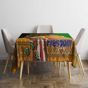 South Africa Heritage Nelson Mandela Tablecloth Happy Freedom Day Victory Art