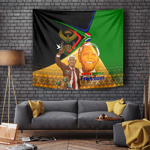South Africa Heritage Nelson Mandela Tapestry Happy Freedom Day Victory Art