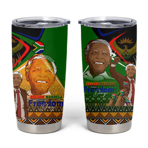 South Africa Heritage Nelson Mandela Tumbler Cup Happy Freedom Day Victory Art