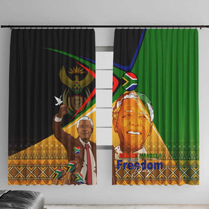 South Africa Heritage Nelson Mandela Window Curtain Happy Freedom Day Victory Art