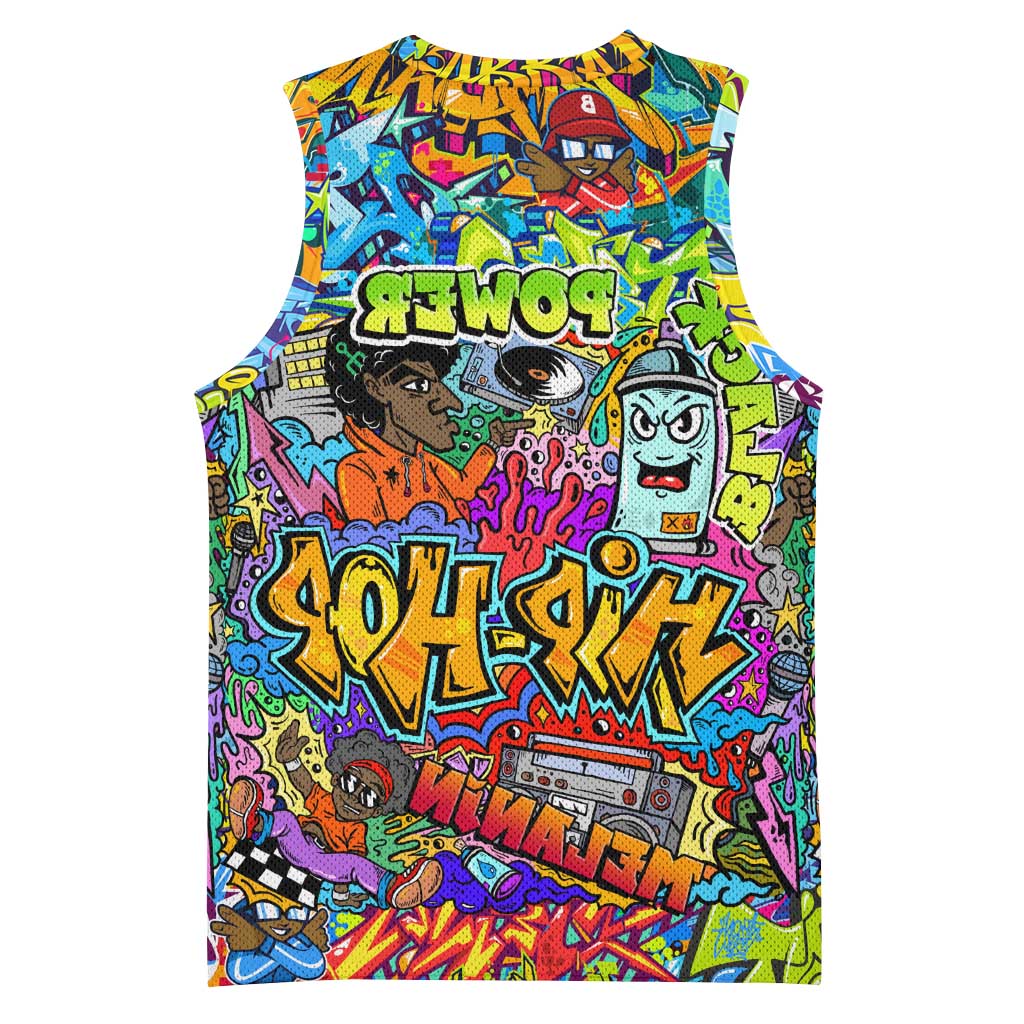 Hip Hop Graffiti Art Basketball Jersey Black Power - African Pride