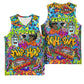 Hip Hop Graffiti Art Basketball Jersey Black Power - African Pride