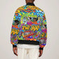 Hip Hop Graffiti Art Bomber Jacket Black Power