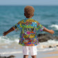 Hip Hop Graffiti Art Kid Hawaiian Shirt Black Power