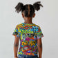 Hip Hop Graffiti Art Kid T shirt Black Power