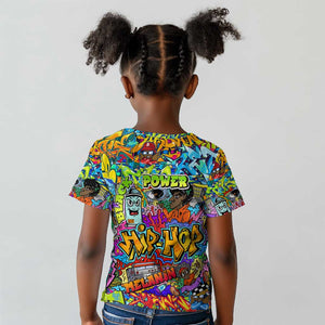 Hip Hop Graffiti Art Kid T shirt Black Power