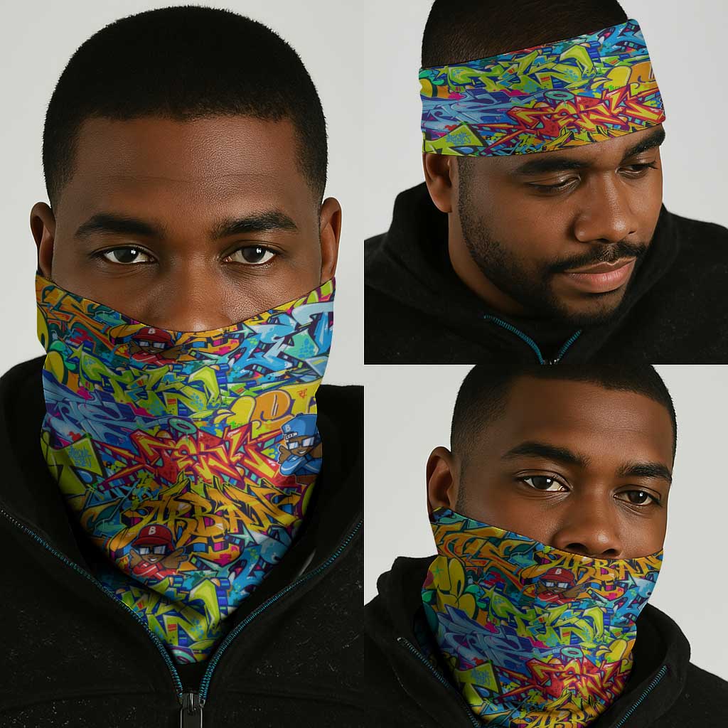Hip Hop Graffiti Art Neck Gaiter Black Power - African Pride