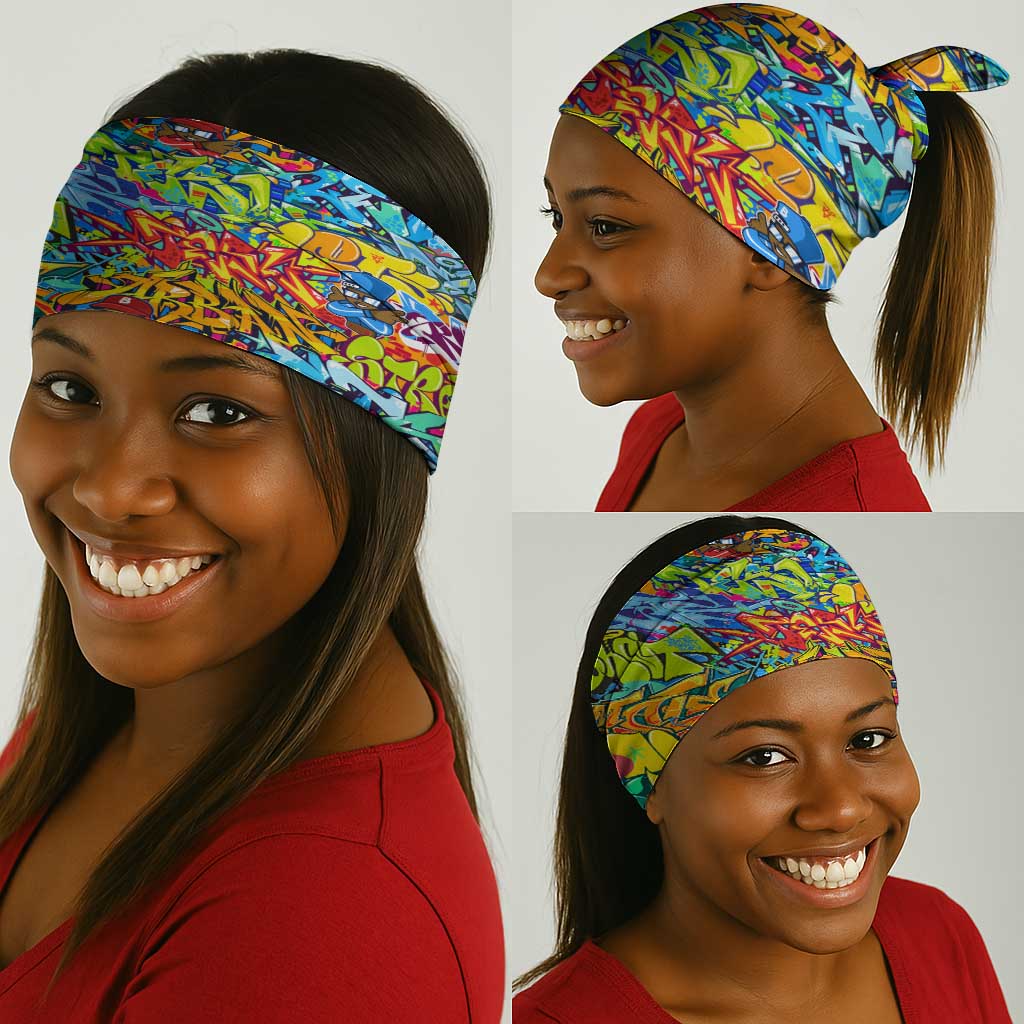 Hip Hop Graffiti Art Neck Gaiter Black Power - African Pride