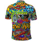 Hip Hop Graffiti Art Polo Shirt Black Power