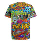 Hip Hop Graffiti Art Rugby Jersey Black Power