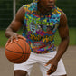 Hip Hop Graffiti Art Sleeveless Hoodie Black Power - African Pride