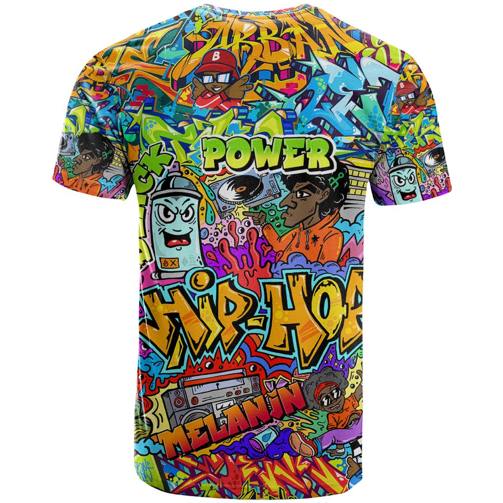 Hip Hop Graffiti Art T shirt Black Power
