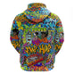 Hip Hop Graffiti Art Zip Hoodie Black Power