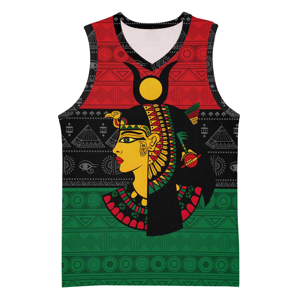 Personalized Queen of Egypt Basketball Jersey in Pan-African Colors - African Pride