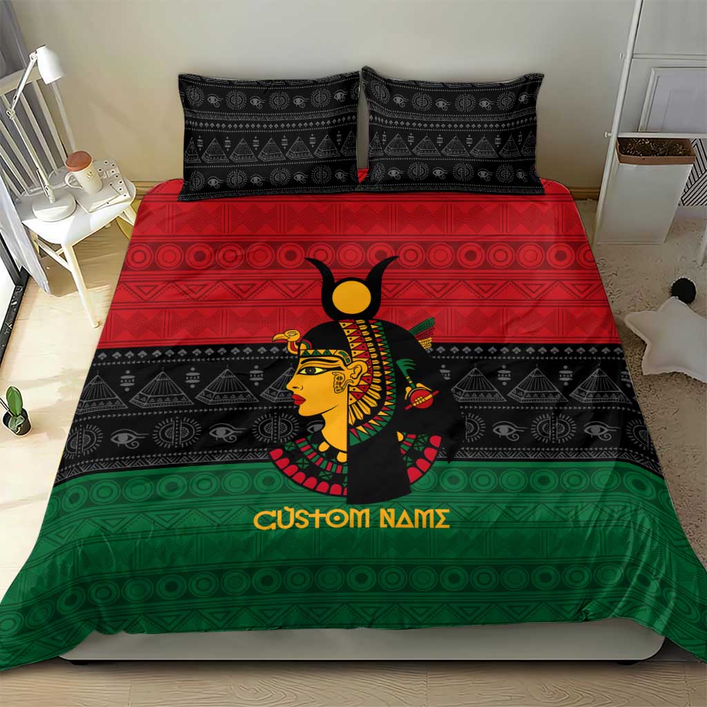 Personalized Queen of Egypt Bedding Set in Pan-African Colors