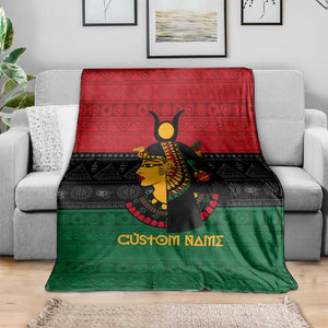 Personalized Queen of Egypt Blanket in Pan-African Colors