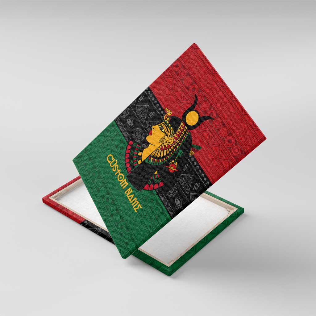 Personalized Queen of Egypt Canvas Wall Art in Pan-African Colors