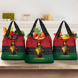 Personalized Queen of Egypt Grocery Bag in Pan-African Colors