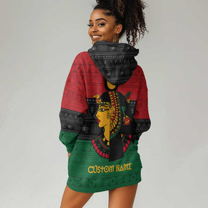 Personalized Queen of Egypt Hoodie Dress in Pan-African Colors