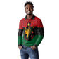 Personalized Queen of Egypt Long Sleeve Polo Shirt in Pan-African Colors