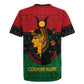 Personalized Queen of Egypt Rugby Jersey in Pan-African Colors