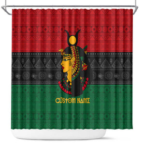 Personalized Queen of Egypt Shower Curtain in Pan-African Colors