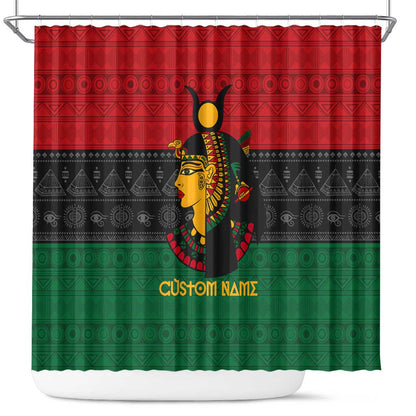 Personalized Queen of Egypt Shower Curtain in Pan-African Colors
