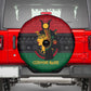 Personalized Queen of Egypt Spare Tire Cover in Pan-African Colors