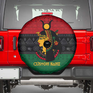 Personalized Queen of Egypt Spare Tire Cover in Pan-African Colors