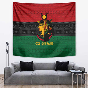 Personalized Queen of Egypt Tapestry in Pan-African Colors
