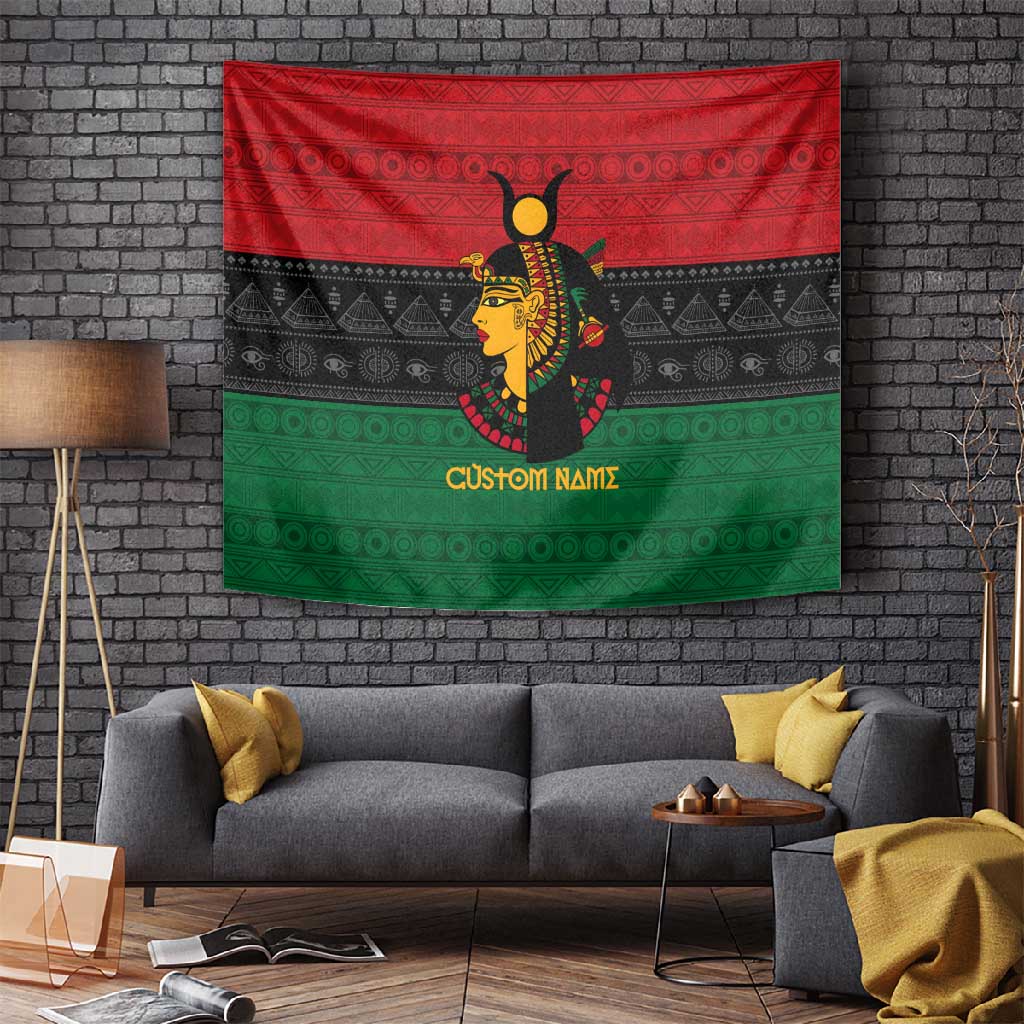 Personalized Queen of Egypt Tapestry in Pan-African Colors