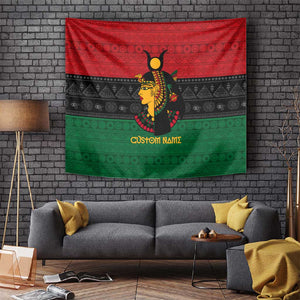 Personalized Queen of Egypt Tapestry in Pan-African Colors