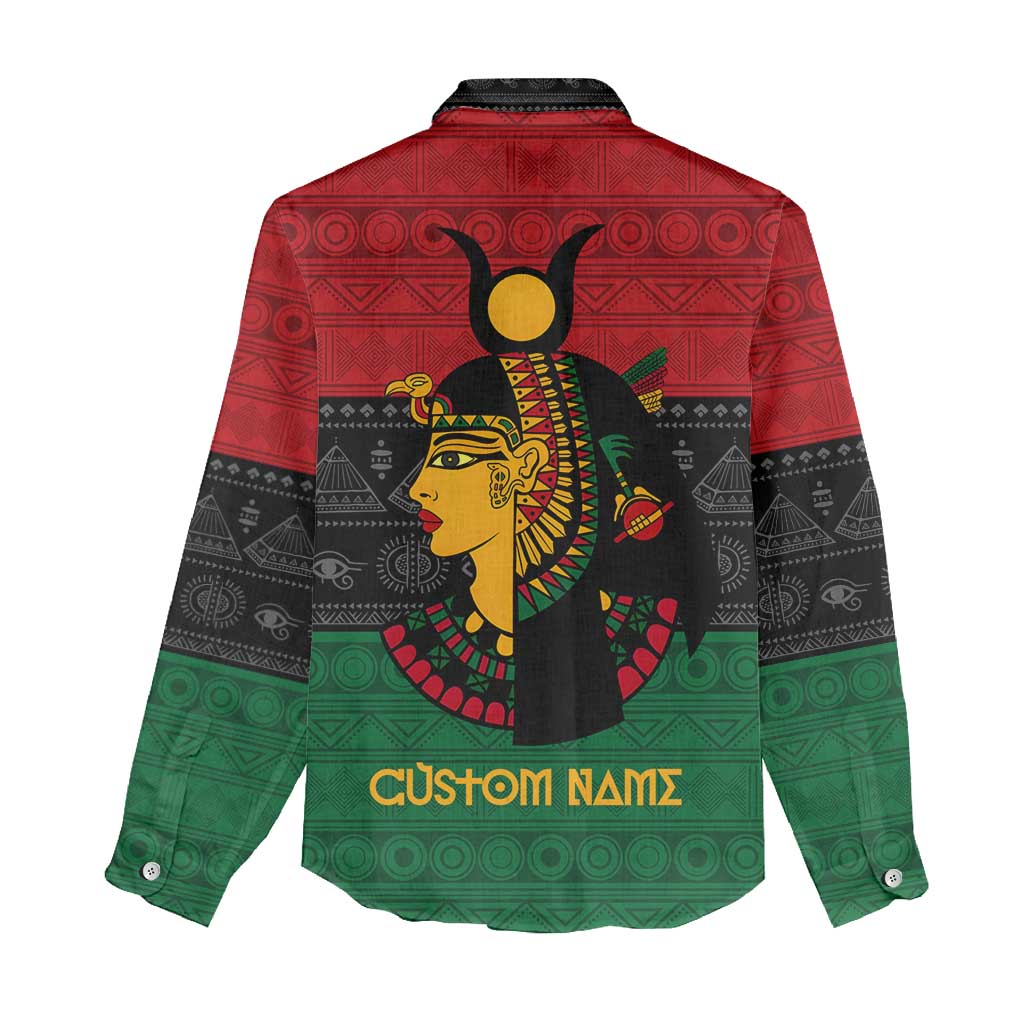 Personalized Queen of Egypt Women Casual Shirt in Pan-African Colors DT02