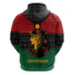Personalized Queen of Egypt Zip Hoodie in Pan-African Colors