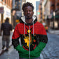 Personalized Queen of Egypt Zip Hoodie in Pan-African Colors