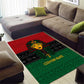 Personalized Ancient Egypt Area Rug - Pharaoh in Pan-African Colors