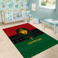 Personalized Ancient Egypt Area Rug - Pharaoh in Pan-African Colors