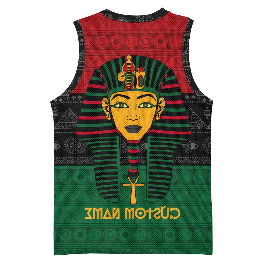 Personalized Ancient Egypt Basketball Jersey - Pharaoh in Pan-African Colors - African Pride