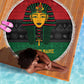 Personalized Ancient Egypt Beach Blanket - Pharaoh in Pan-African Colors