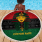 Personalized Ancient Egypt Beach Blanket - Pharaoh in Pan-African Colors