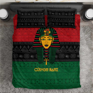 Personalized Ancient Egypt Bedding Set - Pharaoh in Pan-African Colors