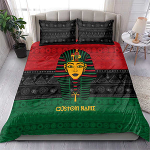 Personalized Ancient Egypt Bedding Set - Pharaoh in Pan-African Colors