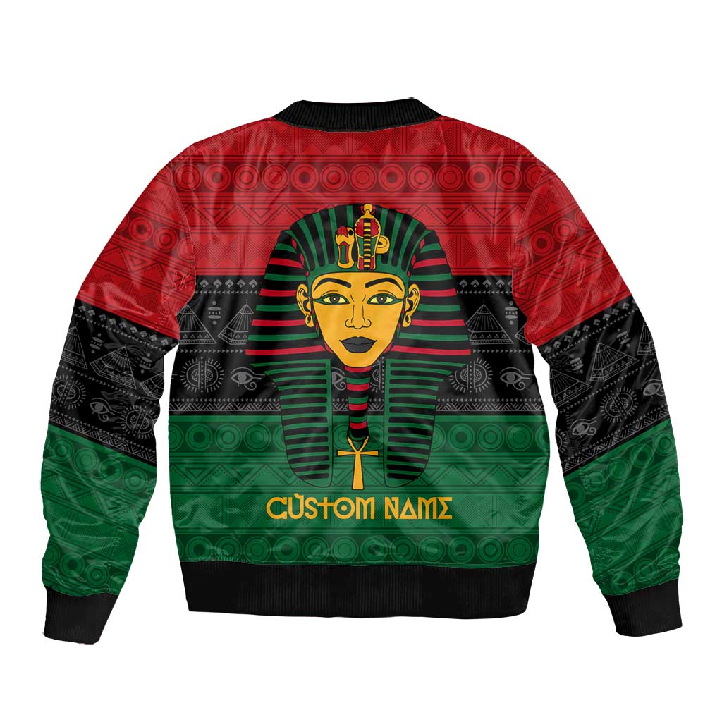 Personalized Ancient Egypt Bomber Jacket - Pharaoh in Pan-African Colors