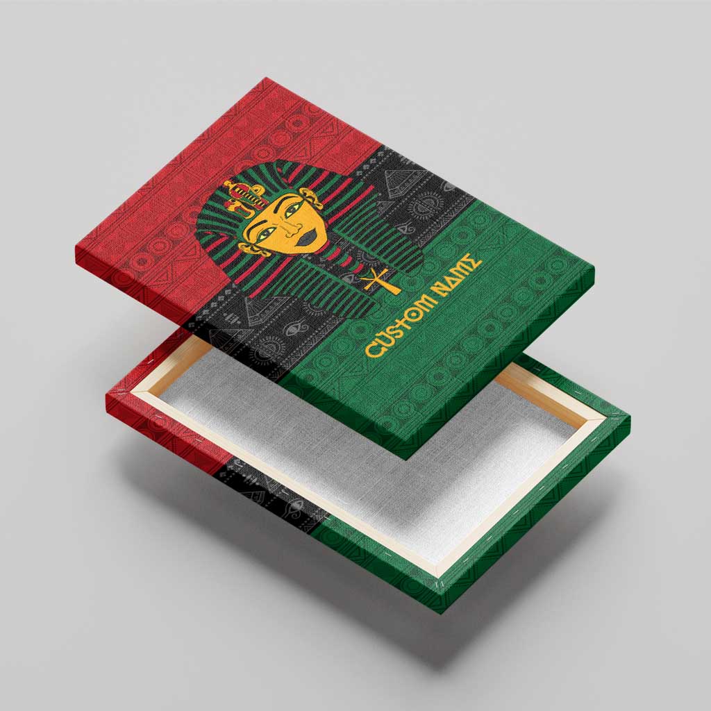Personalized Ancient Egypt Canvas Wall Art - Pharaoh in Pan-African Colors