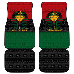 Personalized Ancient Egypt Car Mats - Pharaoh in Pan-African Colors