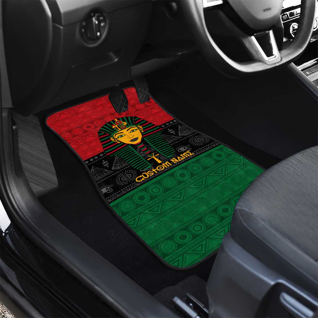 Personalized Ancient Egypt Car Mats - Pharaoh in Pan-African Colors
